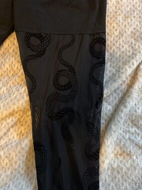 Torrid esoteric sheer snake leggings with bike shorts